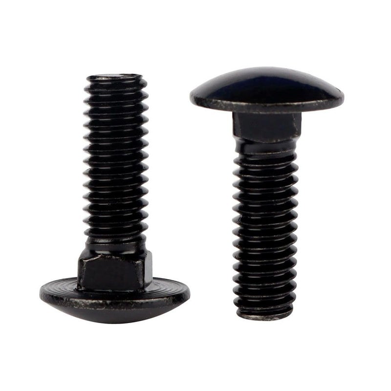 VAMUOEFL 1/2-13 x 1-1/4" Carriage Bolts Screws Black Finish, Round Head Square Neck, 304 Stainless Steel 18-8, UNC Full Machine Coarse Thread, 5Pcs - Image 1